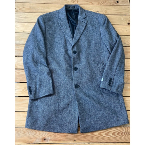 New Calvin Klein Wool Button Up Pea Coat Size 46
